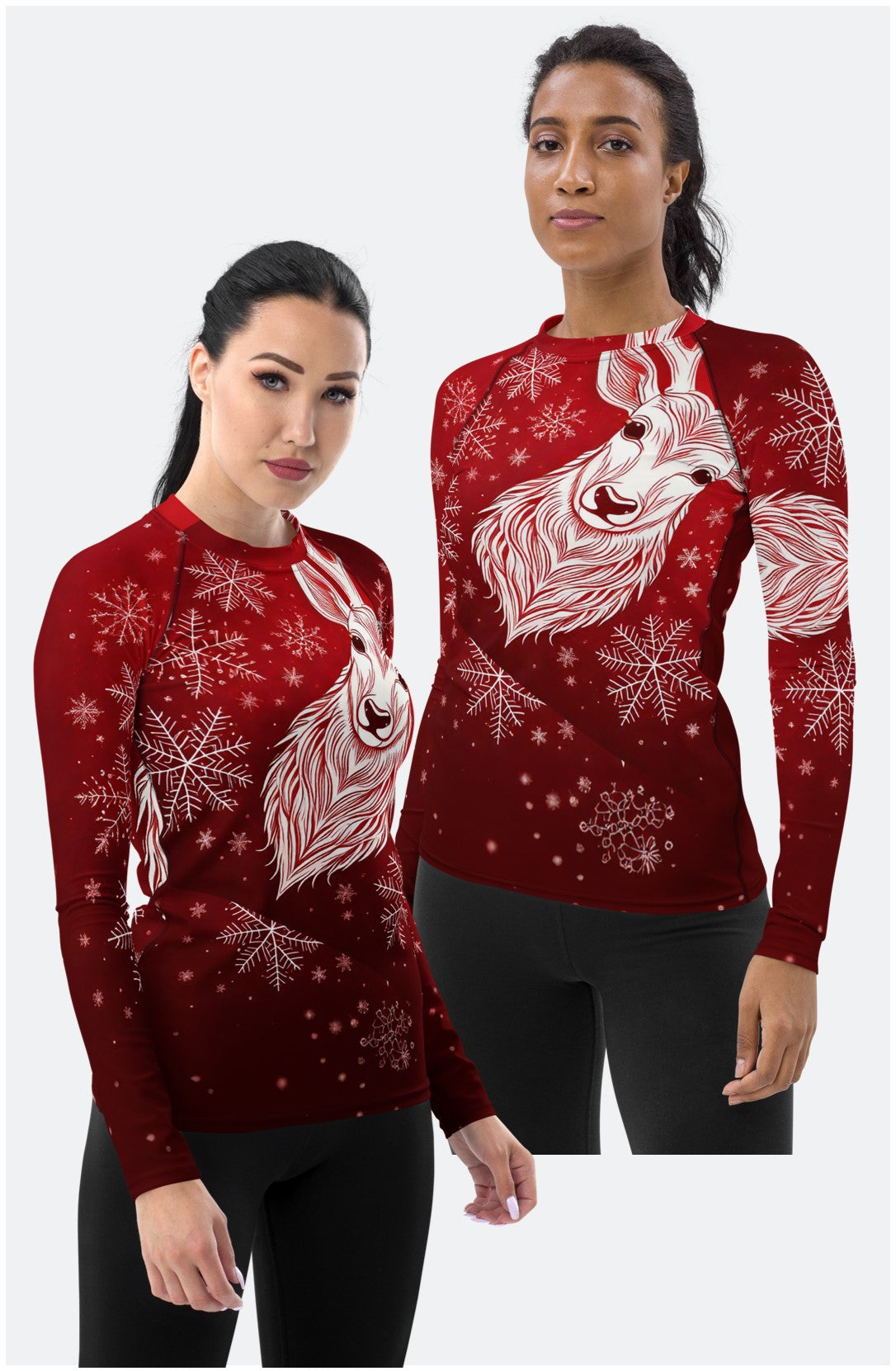 christmas-red-pullover-sweater-like-top-jumper-reindeer-snowflakes-christmas-party-outfit-wickedyo 5